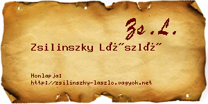 Zsilinszky László névjegykártya