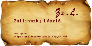 Zsilinszky László névjegykártya