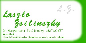 laszlo zsilinszky business card